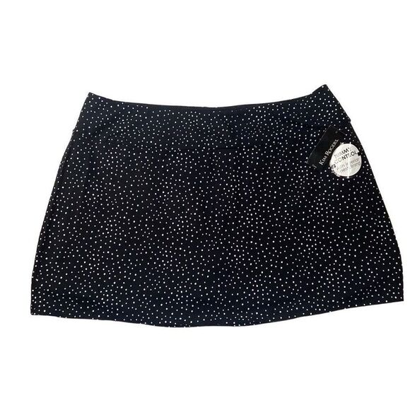 Kim Rogers Curvy NWT Black w/ White Polka Dot Skort Women Size 3X Tummy Control - Picture 1 of 10